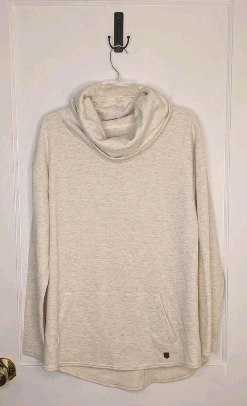 NWT Burton Ellmore Pullover Sweatshirt Womens Large Cowl Neck Vanilla Tunic